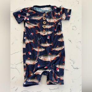 Posh Peanut Baby Short Sleeve One Piece (6-9 mos) Fishies
